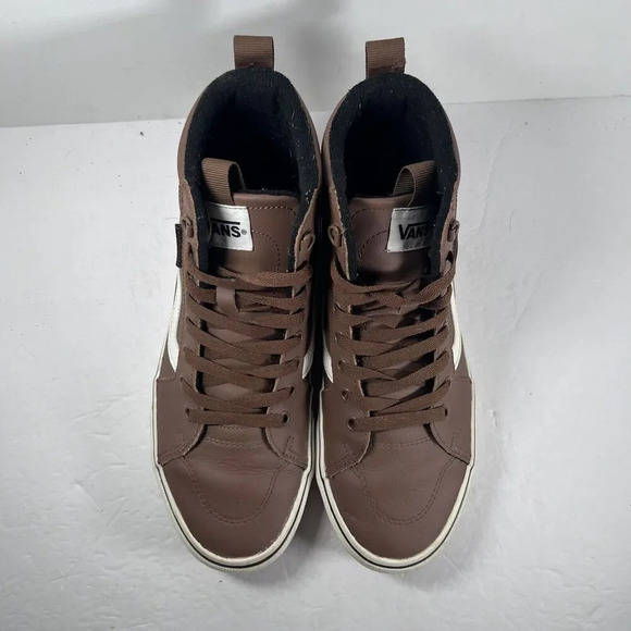Vans Filmore Hi Vanguard Brown Leather Lace Up Shoes Men's Size 8.5 - Picture 6 of 8